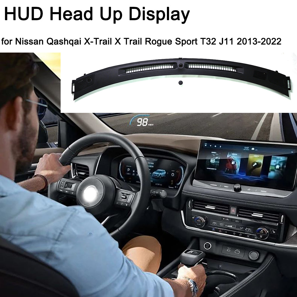 for Nissan Qashqai X-Trail X Trail Rogue Sport T32 J11 2013-2022 Auto HUD Display Projector Alarm Head Up Display Speedometer