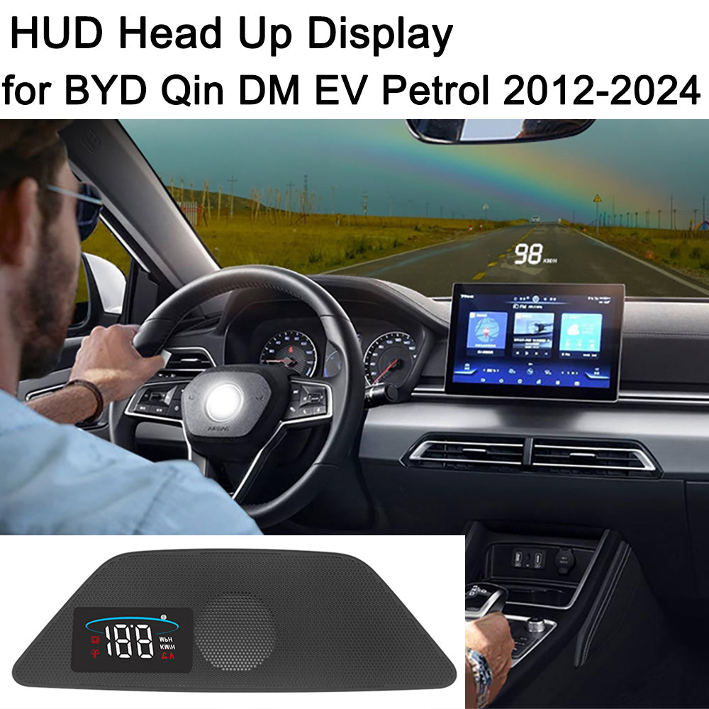 for BYD Qin DM EV Petrol 2012-2024 Auto HUD Display Projector Alarm Head Up Display Speedometer