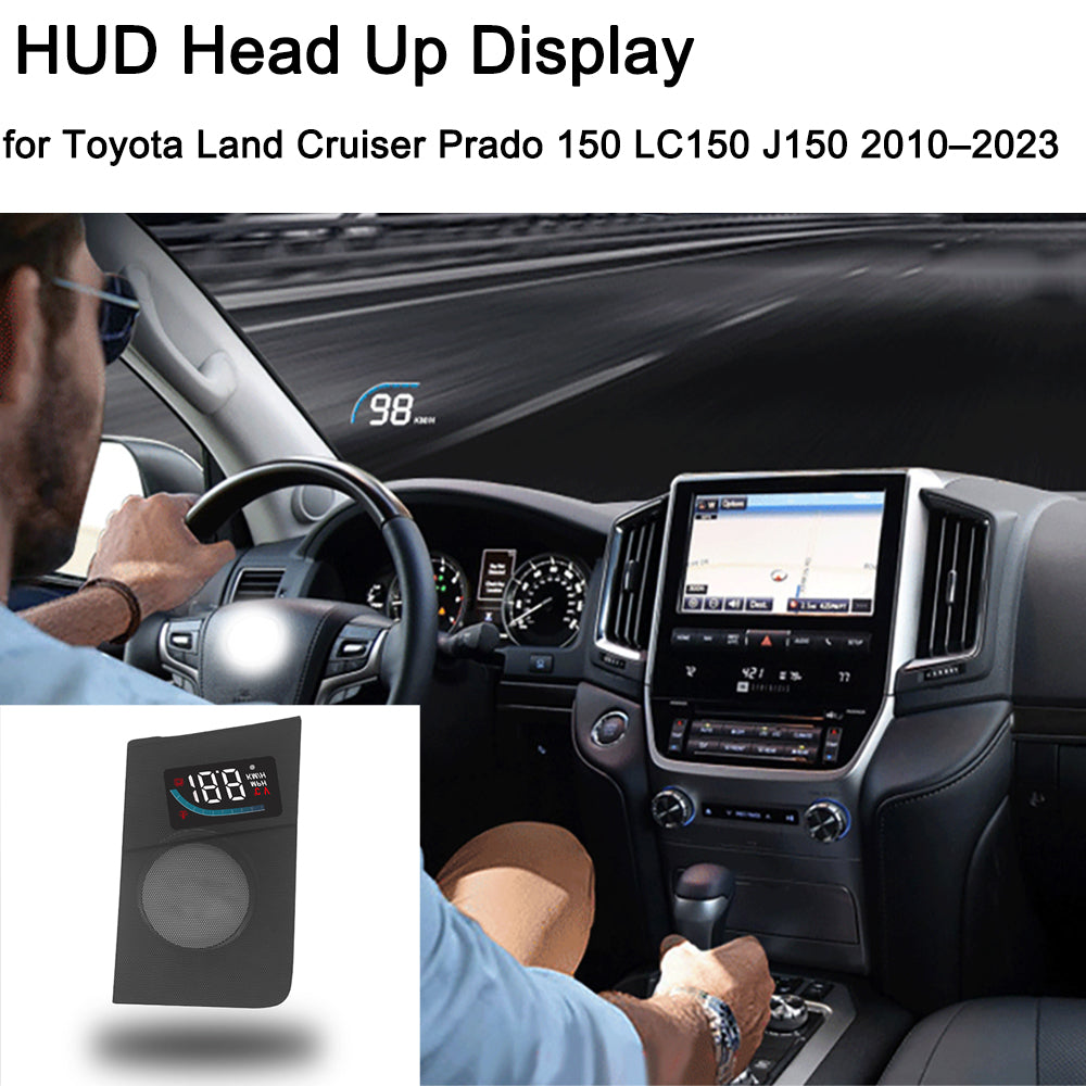 for Toyota Land Cruiser Prado 150 LC150 J150 2010–2023 Auto HUD Display Projector Alarm Head Up Display Speedometer