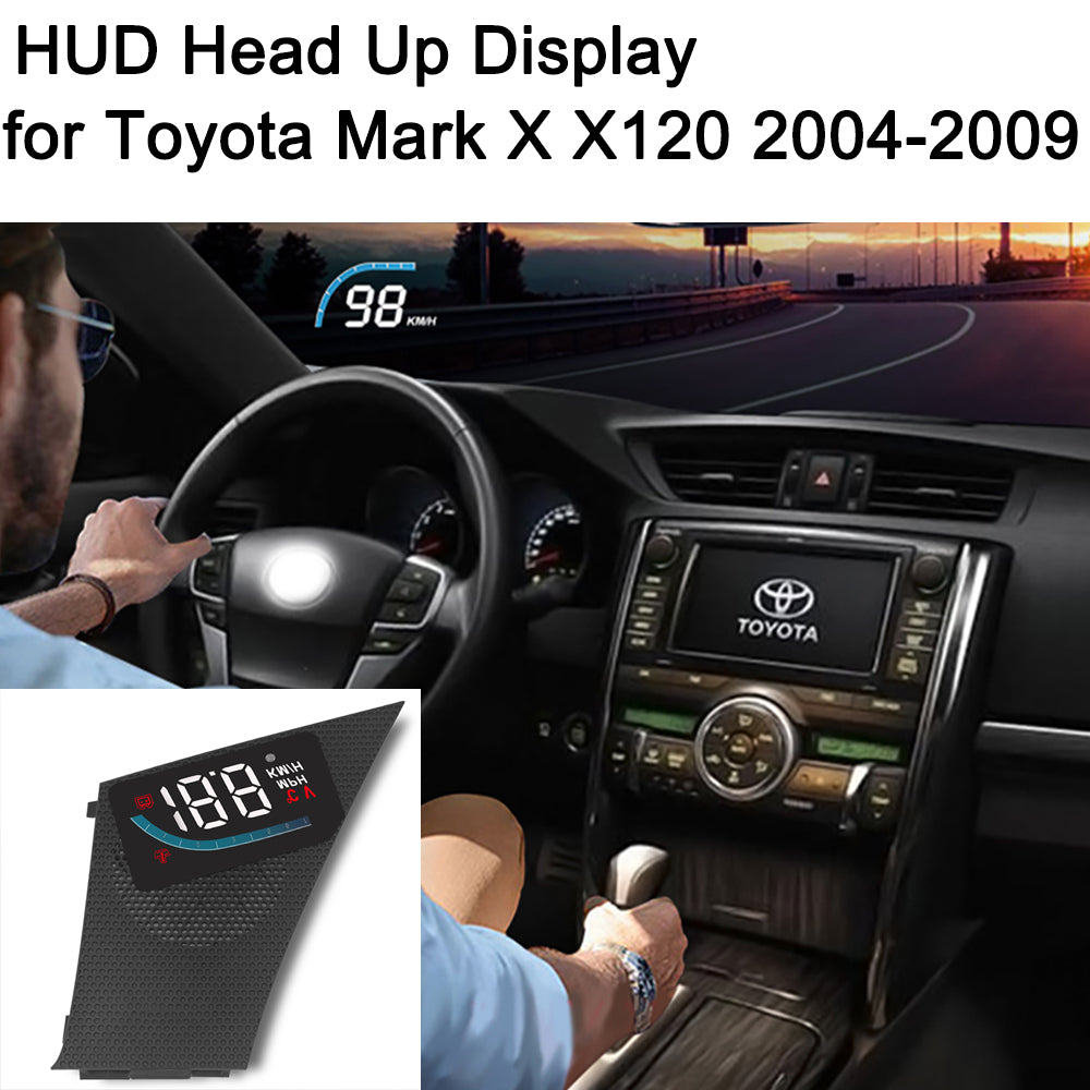 for Toyota Mark X X120 2004-2009 Auto HUD Display Projector Alarm Head Up Display Speedometer