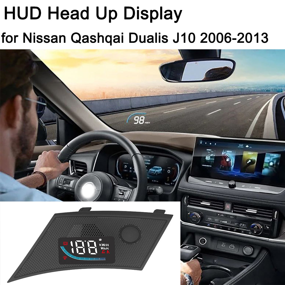 for Nissan Qashqai Dualis J10 2006-2013 Auto HUD Display Projector Alarm Head Up Display Speedometer