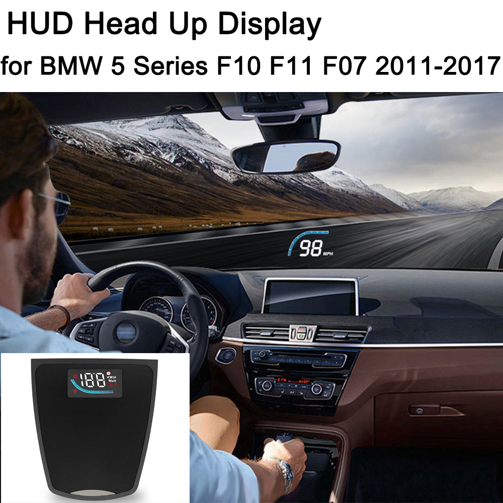 for BMW 5 Series F10 F11 F07 2011-2017 Auto HUD Display Projector Alarm Head Up Display Speedometer