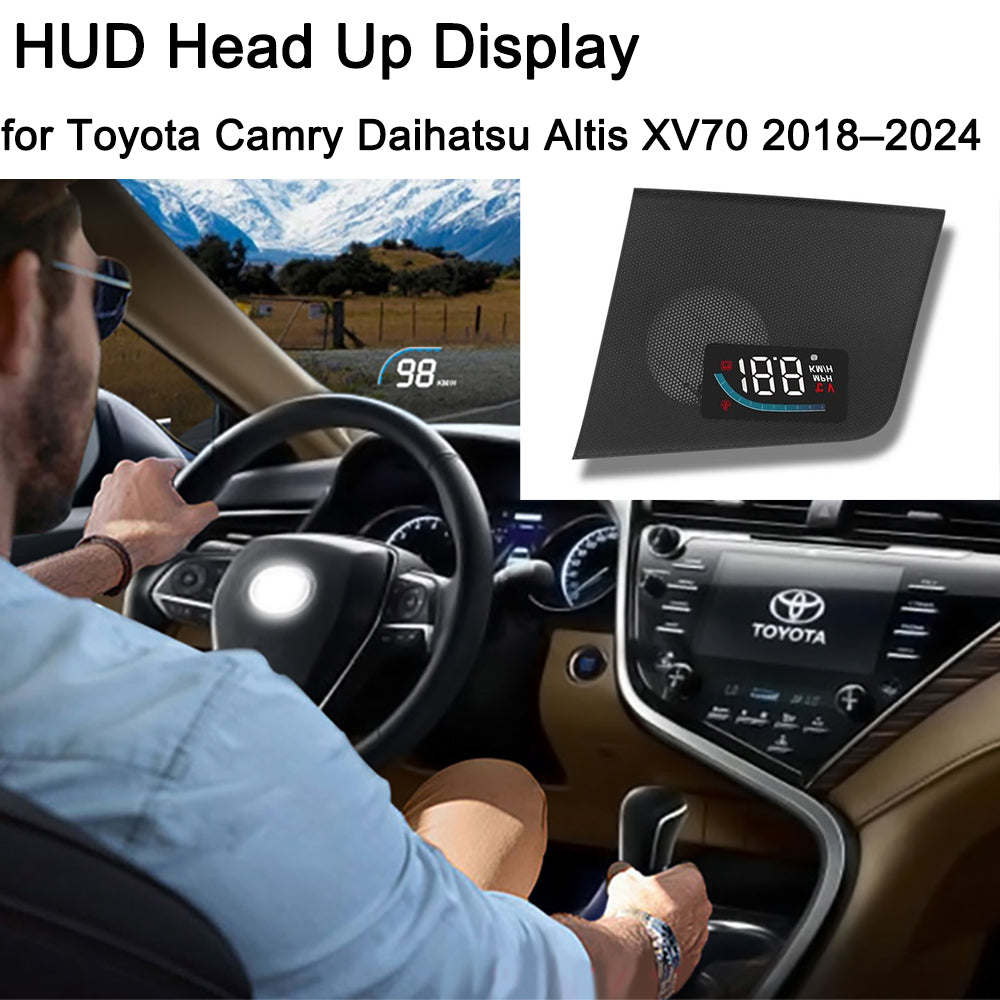 for Toyota Camry Daihatsu Altis XV70 2018–2024 Auto HUD Display Projector Alarm Head Up Display Speedometer