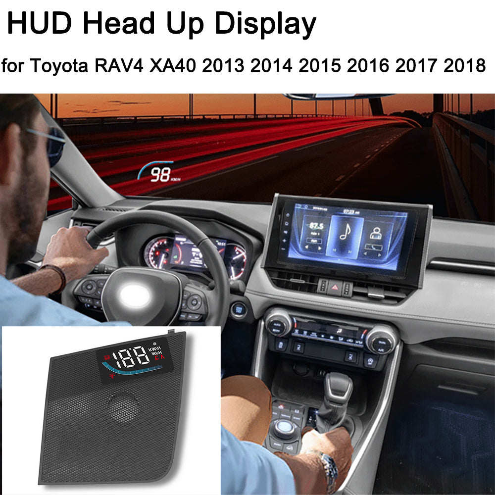 for Toyota RAV4 XA40 2013 2014 2015 2016 2017 2018 Auto HUD Display Projector Alarm Head Up Display Speedometer