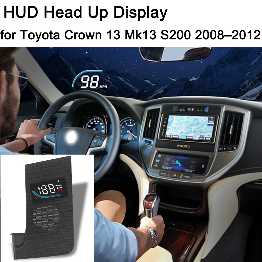 for Toyota Crown 13 Mk13 S200 2008–2012 Auto HUD Display Projector Alarm Head Up Display Speedometer