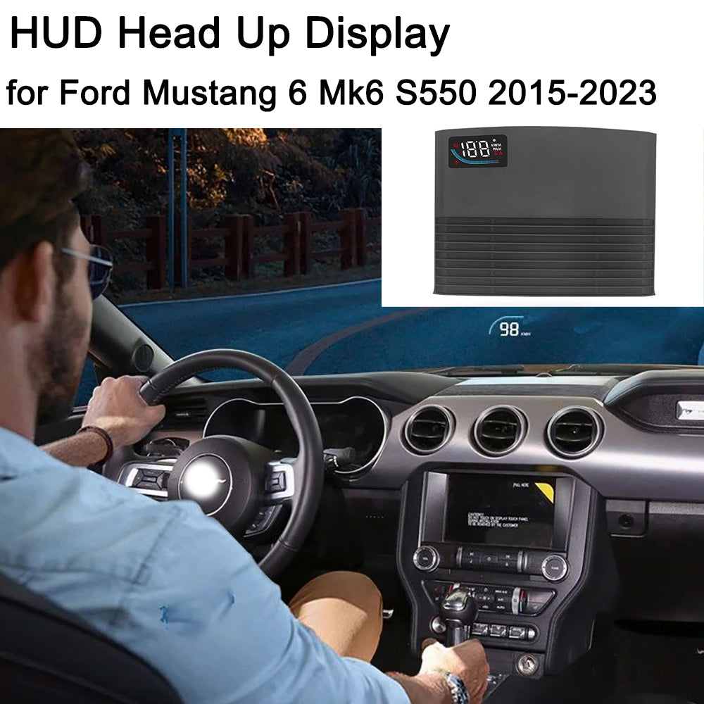 for Ford Mustang 6 Mk6 S550 2015-2023 Auto HUD Display Projector Alarm Head Up Display Speedometer