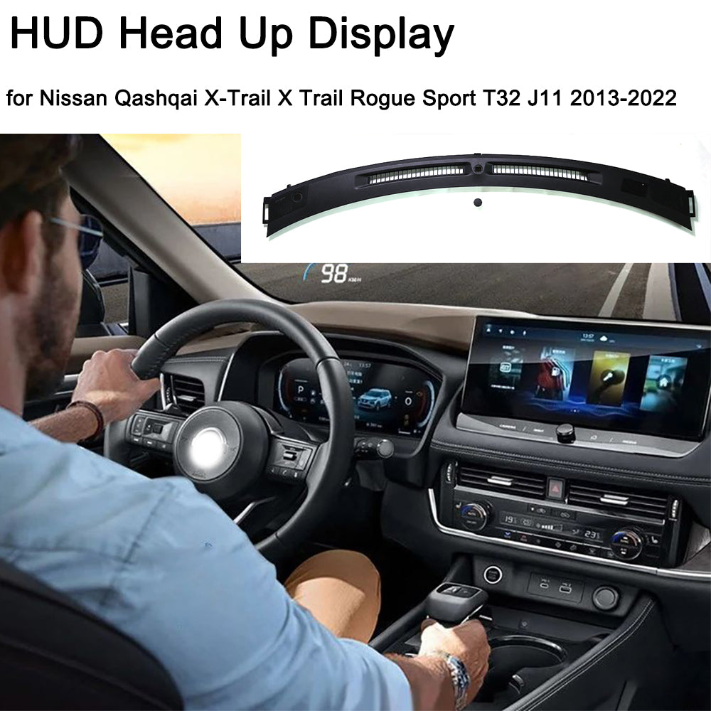 for Nissan Qashqai X-Trail X Trail Rogue Sport T32 J11 2013-2022 Auto HUD Display Projector Alarm Head Up Display Speedometer