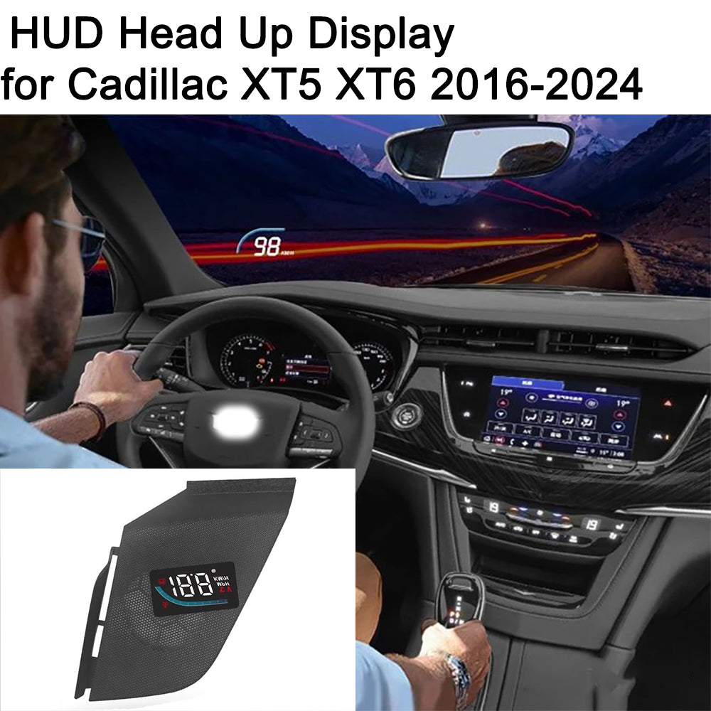 for Cadillac XT5 XT6 2016-2024 2020-2024 Auto HUD Display Projector Alarm Head Up Display Speedometer