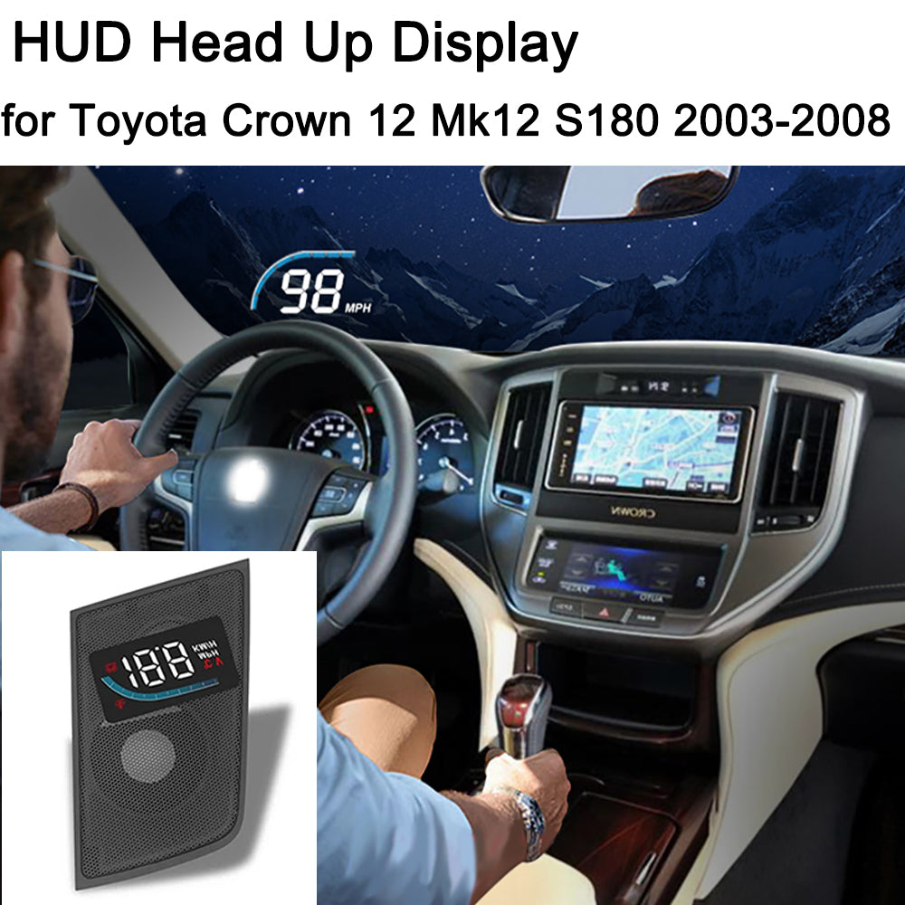 for Toyota Crown 12 Mk12 S180 2003-2008 Auto HUD Display Projector Alarm Head Up Display Speedometer