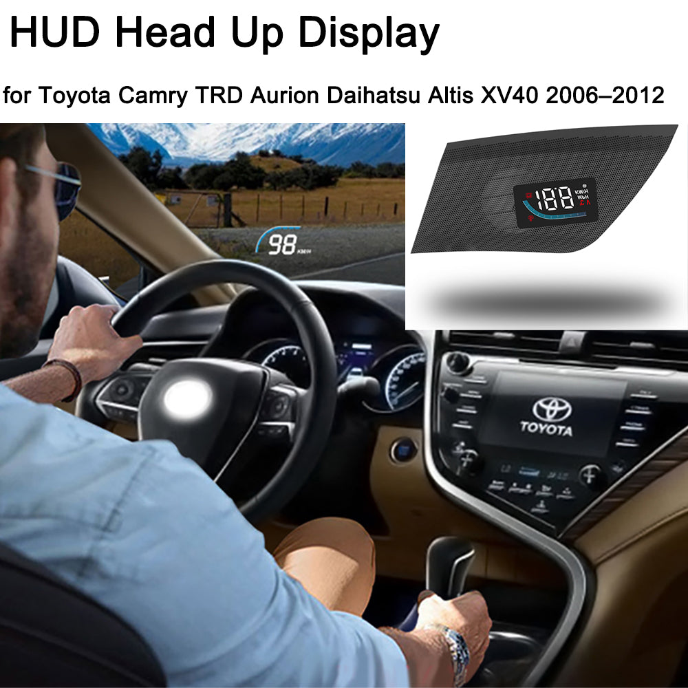 for Toyota Camry TRD Aurion Daihatsu Altis XV40 2006–2012 Auto HUD Display Projector Alarm Head Up Display Speedometer