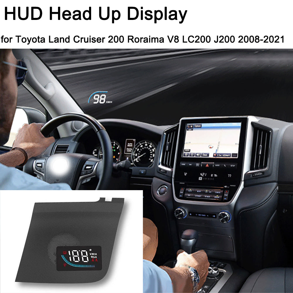 for Toyota Land Cruiser 200 Roraima V8 LC200 J200 2008-2021 Auto HUD Display Projector Alarm Head Up Display Speedometer