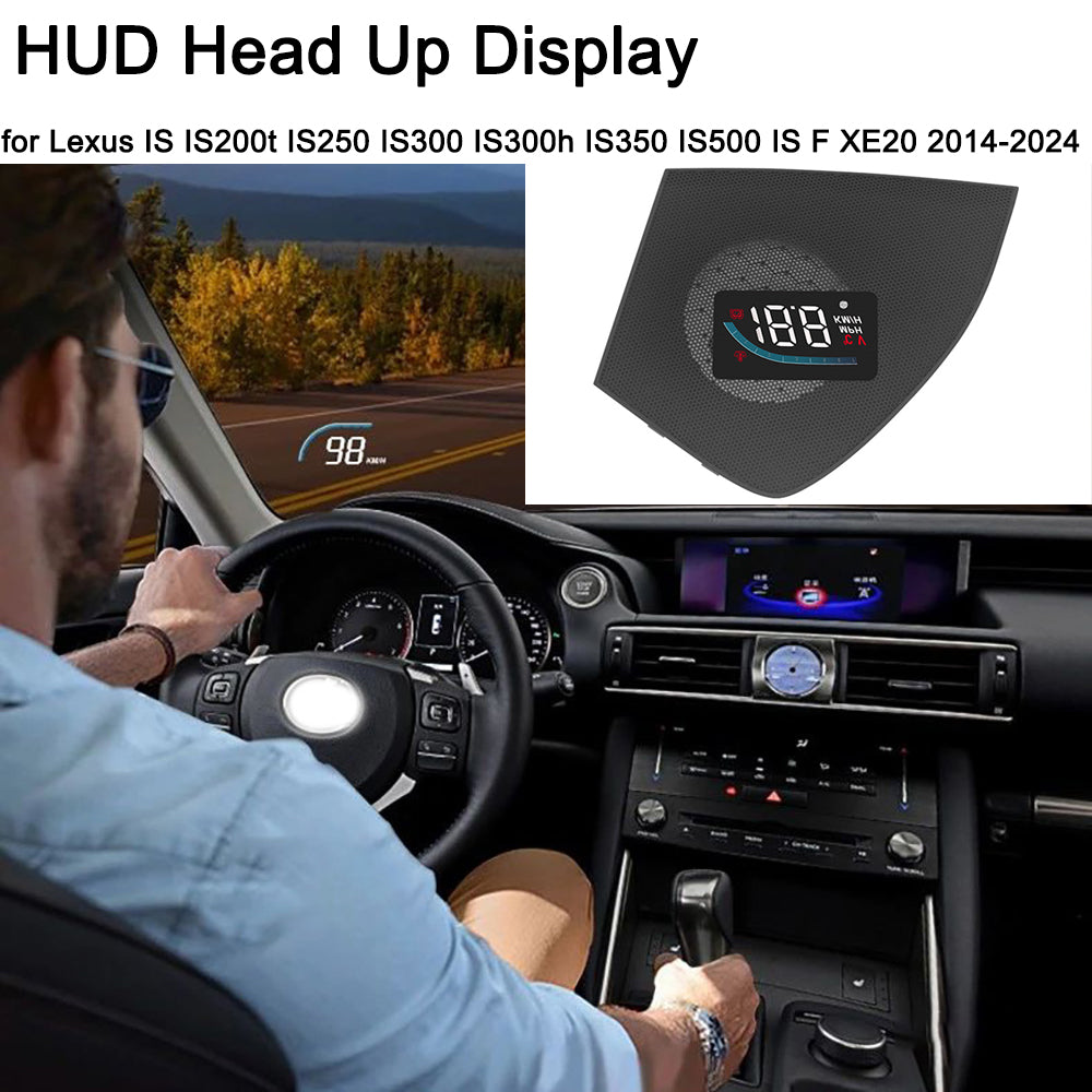 for Lexus IS IS200t IS250 IS300 IS300h IS350 IS500 IS F XE20 2014-2024 Auto HUD Display Projector Alarm Head Up Display Speedometer