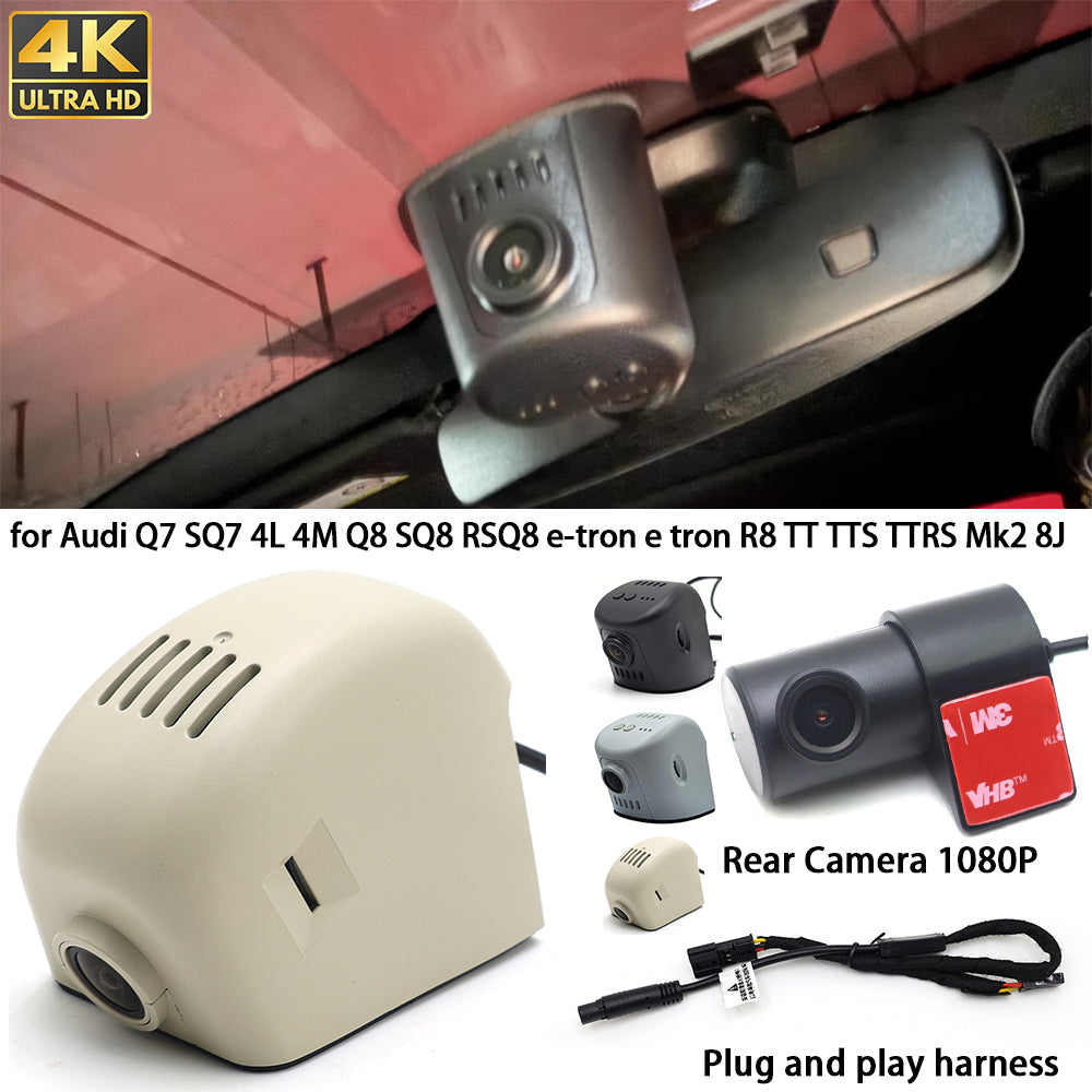 for Audi Q7 SQ7 4L 4M Q8 SQ8 RSQ8 e-tron e tron R8 TT TTS TTRS Mk2 8J 4K Dash Cam Wifi Camera Video Recorder