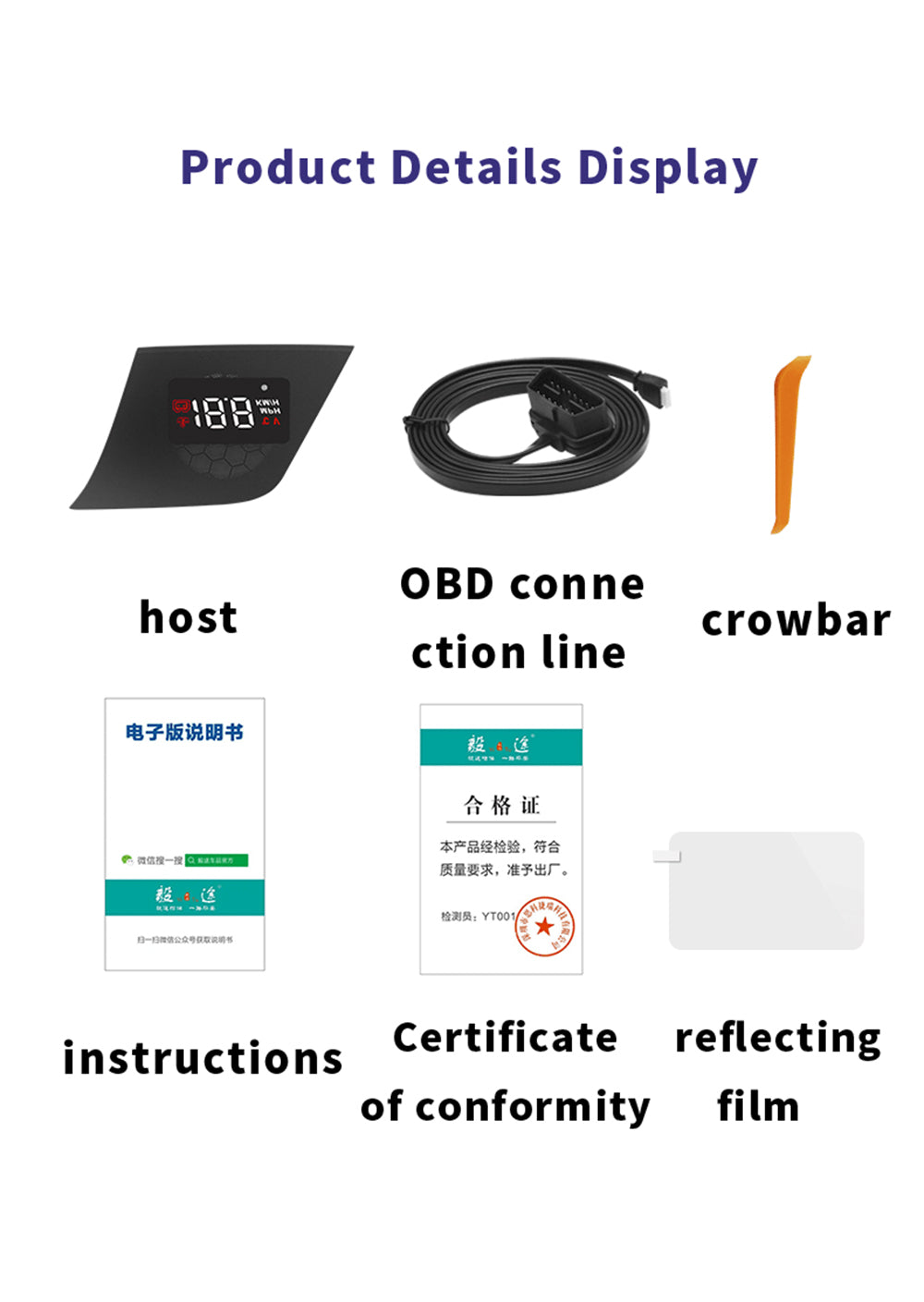 for Audi Q5 SQ5 8R 2009-2017 Auto HUD Display Projector Alarm Head Up Display Speedometer