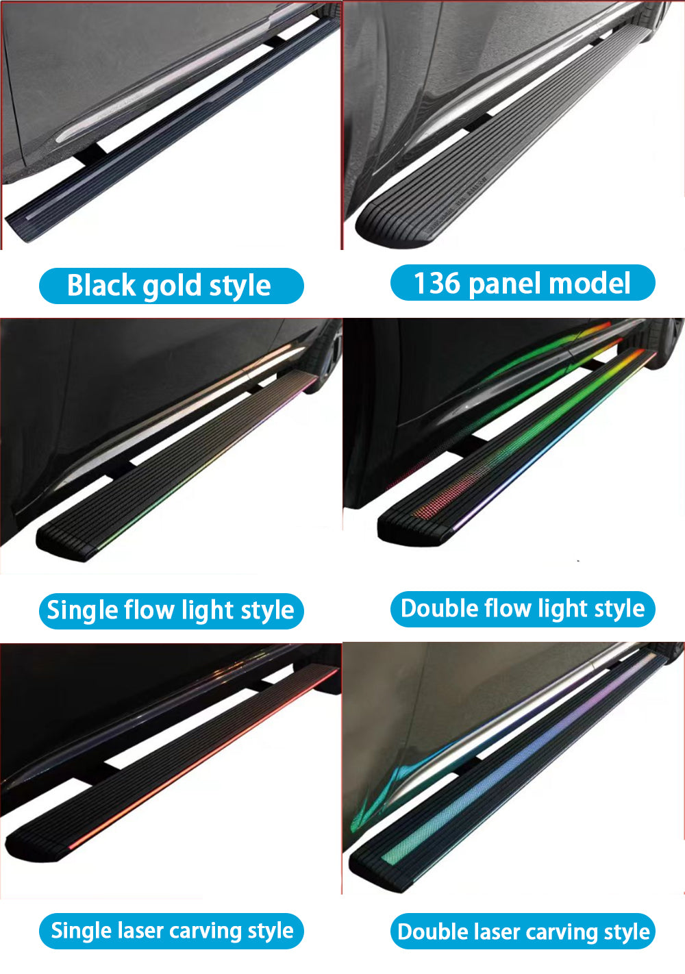 for Land Rover Discovery 3 LR3 2004-2009 OEM Power Running Boards Dual Motor Retractable Electric Side Steps With LED