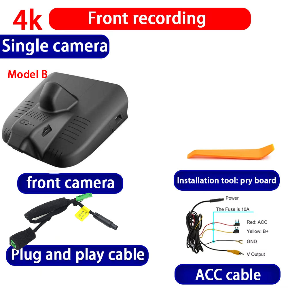 for Lynk & Co 03 03+ Facelift 2023 2024 2025 4K Dash Cam Wifi Camera Video Recorder