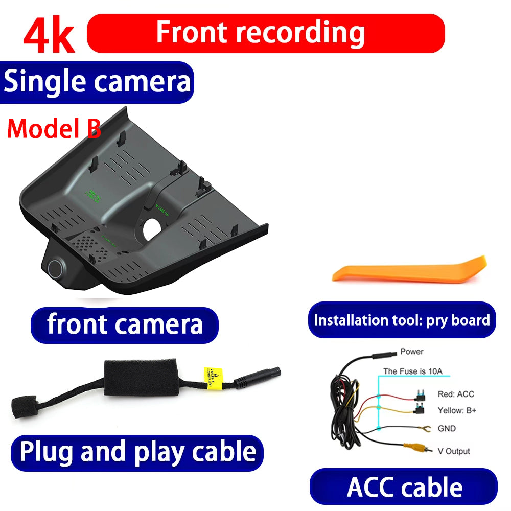 for Geely Coolray Binyue L Cool BelGee Proton X50 2018-2025 4K Dash Cam Wifi Camera Video Recorder