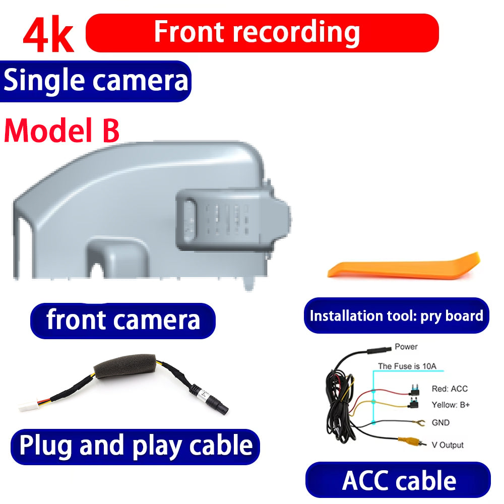 for Geely Borui GE GT 2018 2019 2020 2021 4K Dash Cam Wifi Camera Video Recorder