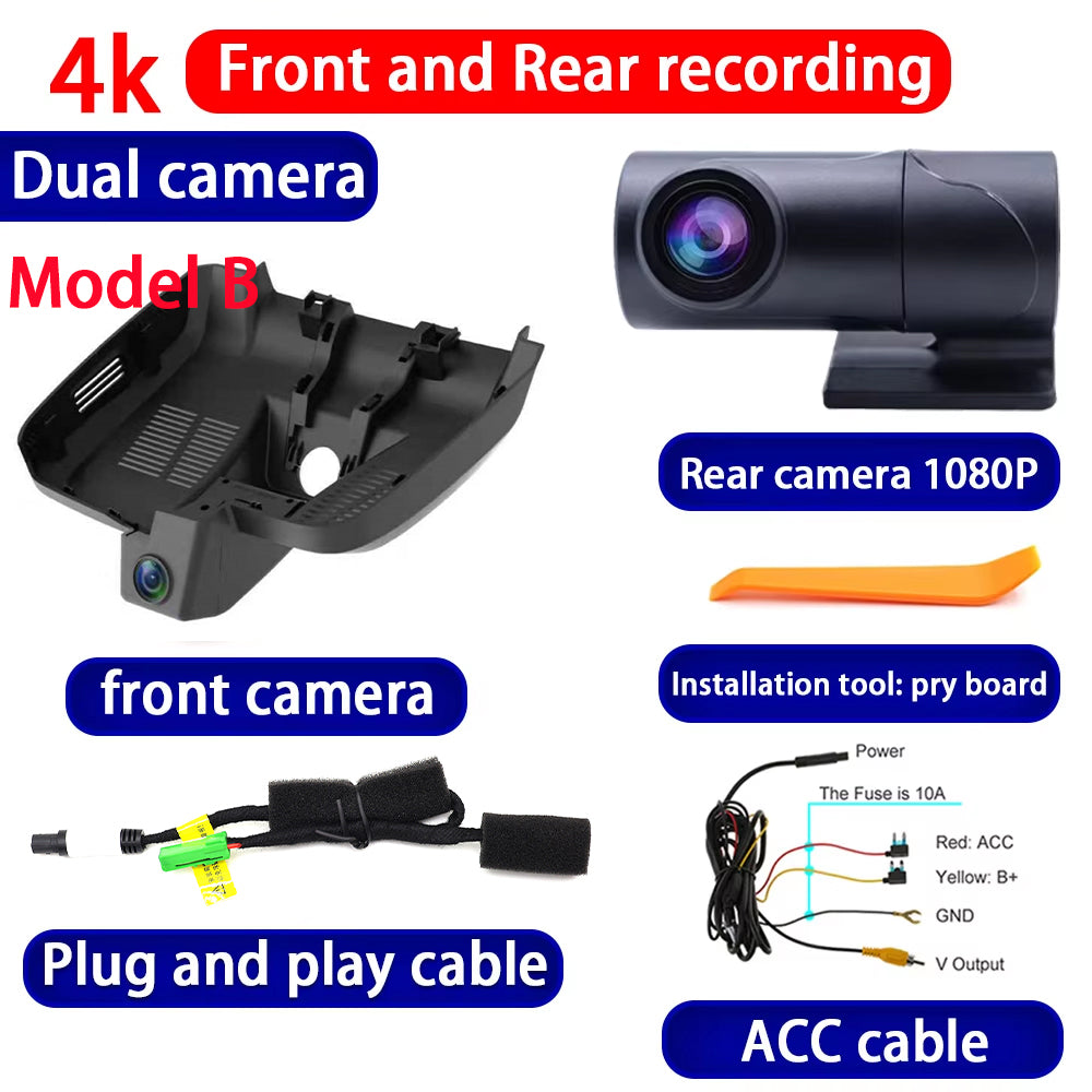 for Geely Tugella Xingyue S Knewstar 001 2019-2025 4K Dash Cam Wifi Camera Video Recorder