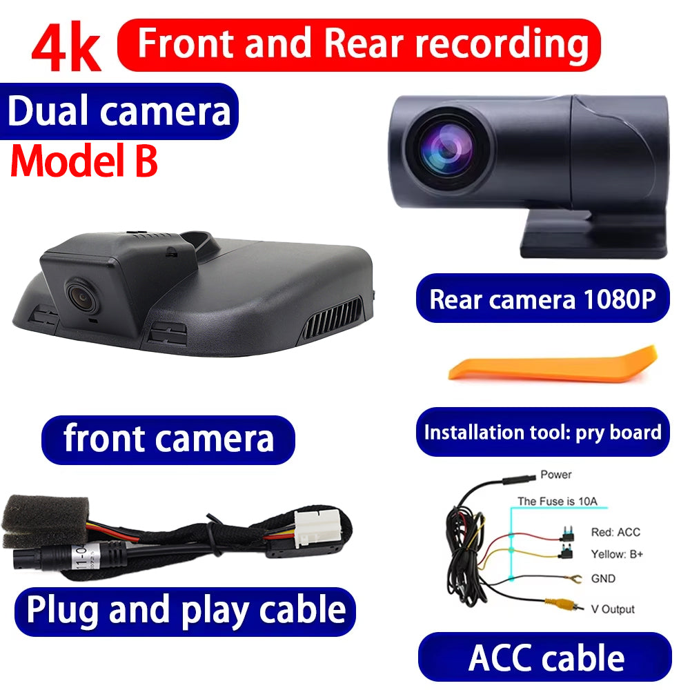 for Mercedes Benz V Class EQV e Vito Valente Metris V260 V220 V250 W447 4K Dash Cam Wifi Camera Video Recorder