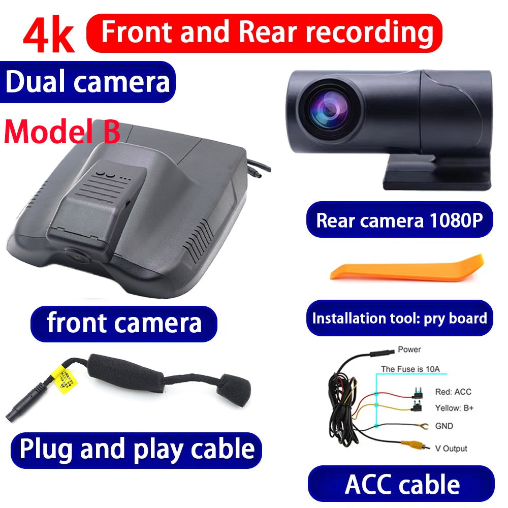 for Geely Okavango Haoyue L Proton X90 Livan 9 Aletra RL9 4K Dash Cam Wifi Camera Video Recorder