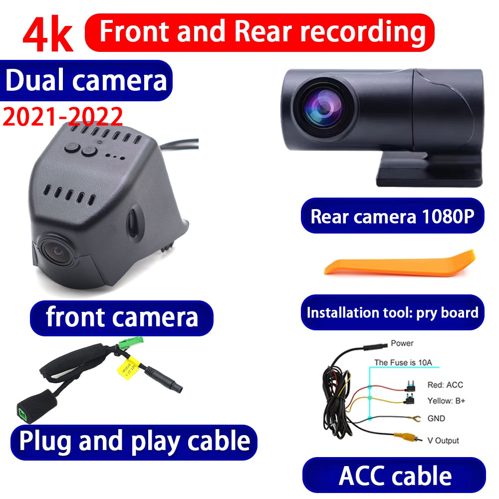 for Lynk & Co 01 CX11 2017 2018 2019 2020 2021 2022 4K Dash Cam Wifi Camera Video Recorder