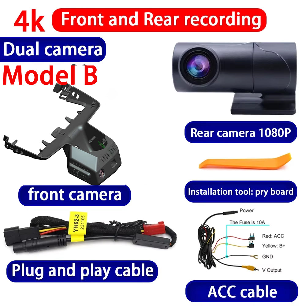 for BMW 3 4 Series G20 G21 G81 G80 M3 G22 G23 G26 G82 G83 M4 Facelift 2025 4K Dash Cam Wifi Camera Video Recorder