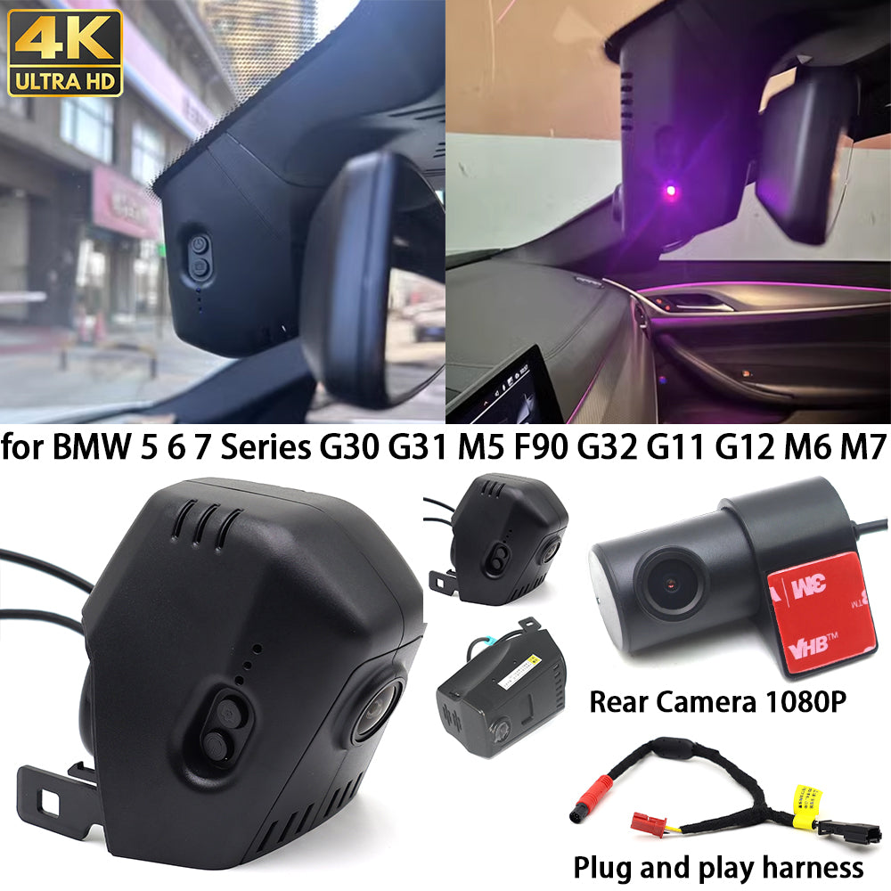 for BMW 5 6 7 Series G30 G31 M5 F90 G32 G11 G12 M6 M7 4K Dash Cam Wifi Camera Video Recorder