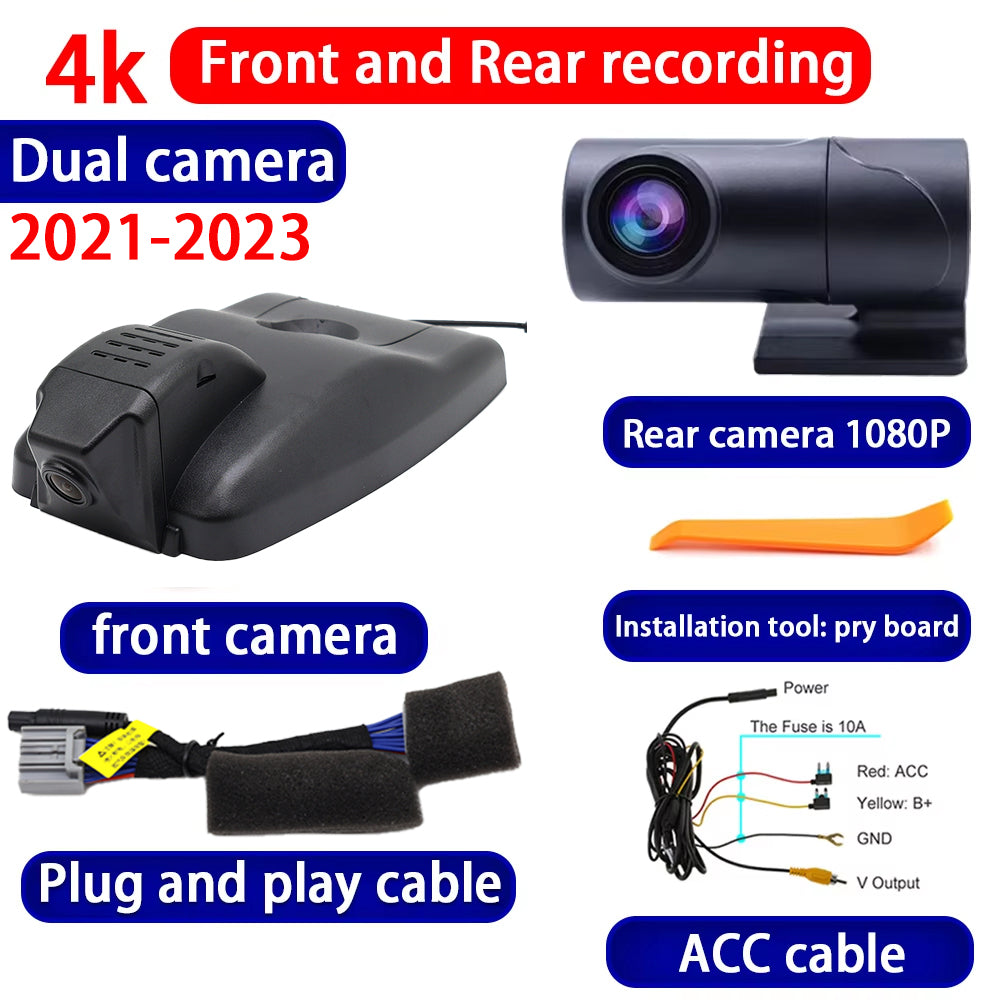 for Toyota CHR C-HR C HR 2016 2017 2018 2019 2020 2021 2022 2023 4K Dash Cam Wifi Camera Video Recorder