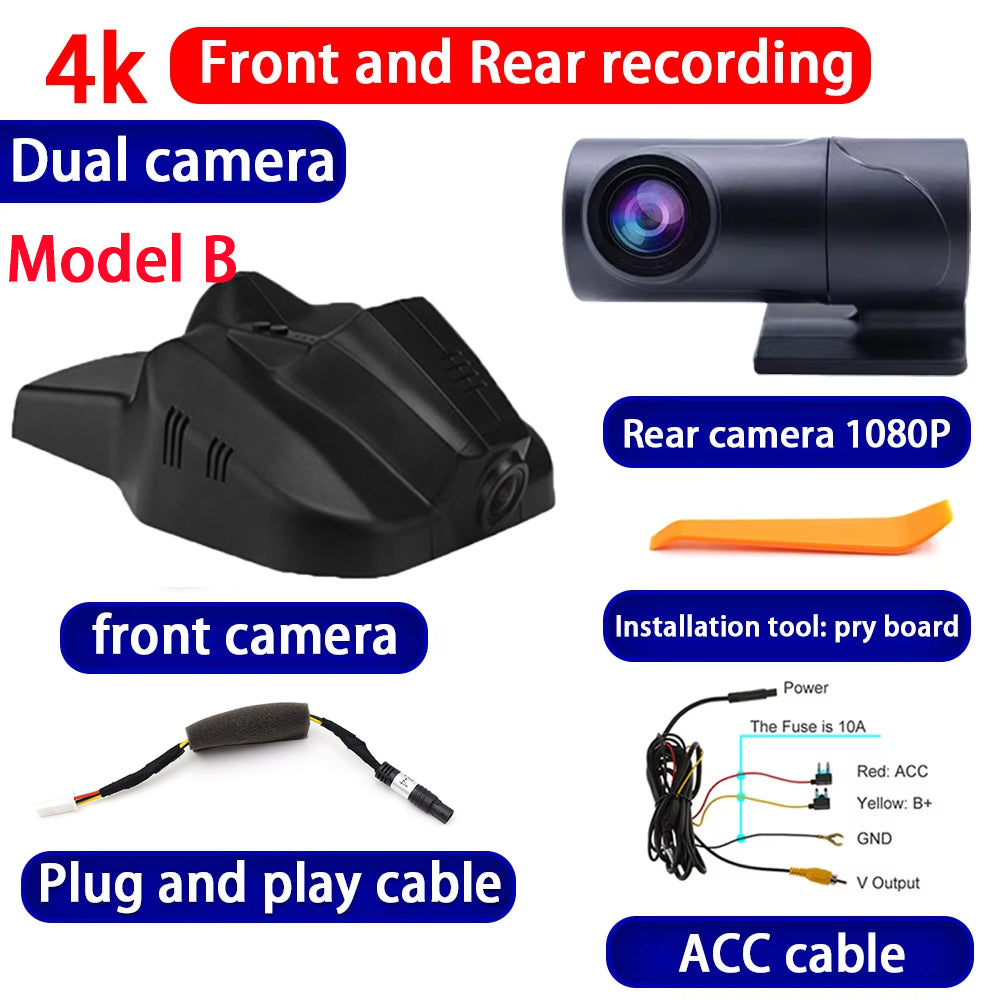 for Geely Emgrand GT Borui GC9 2015-2021 4K Dash Cam Wifi Camera Video Recorder