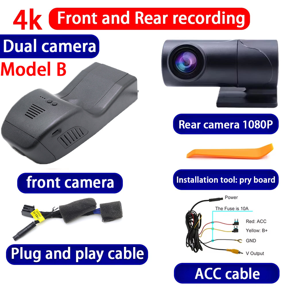 for Cadillac XT5 Buick Envision 2016-2023 4K Dash Cam Wifi Camera Video Recorder