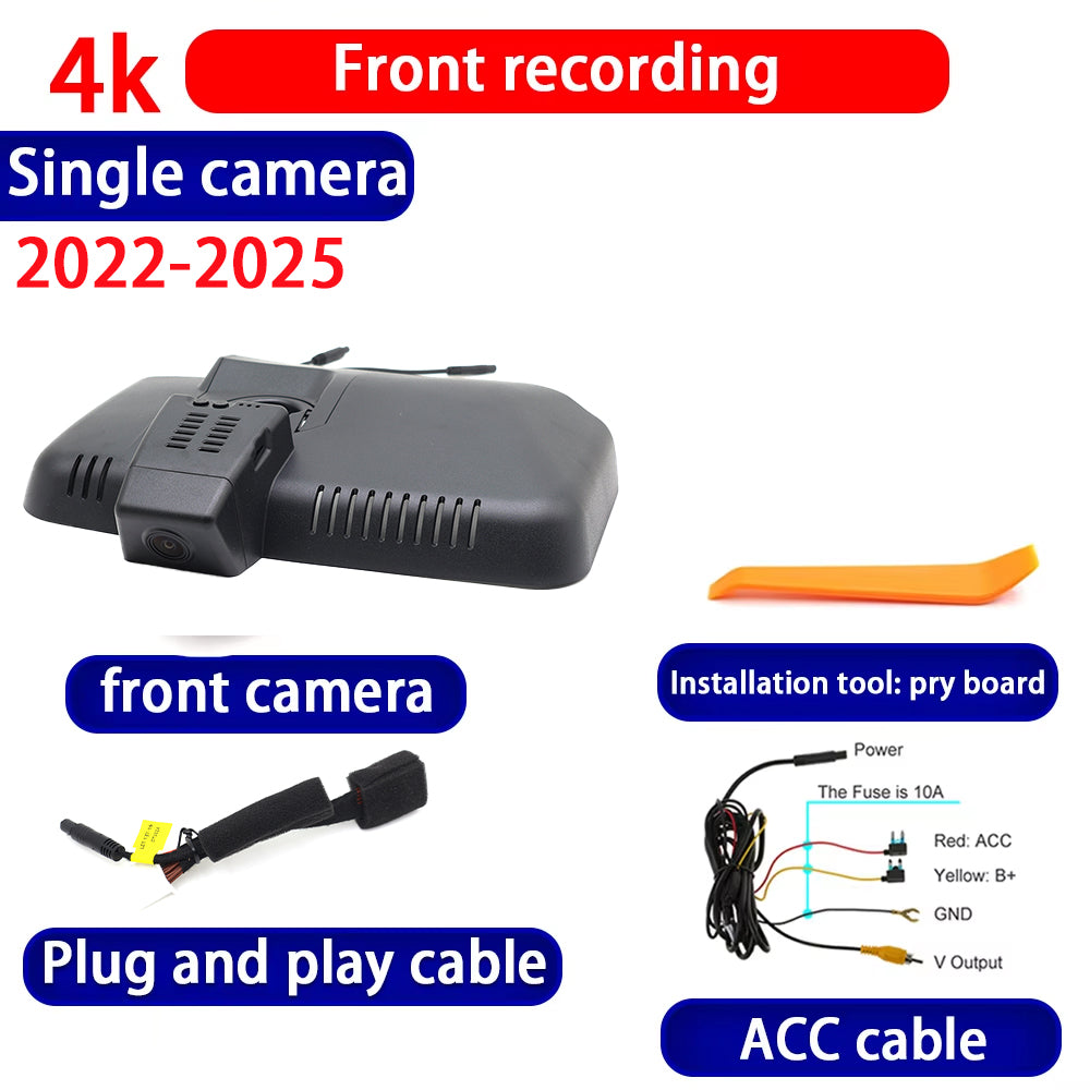 for Toyota Tundra Sequoia XK60 XK50 XK80 XK70 2017-2025 4K Dash Cam Wifi Camera Video Recorder