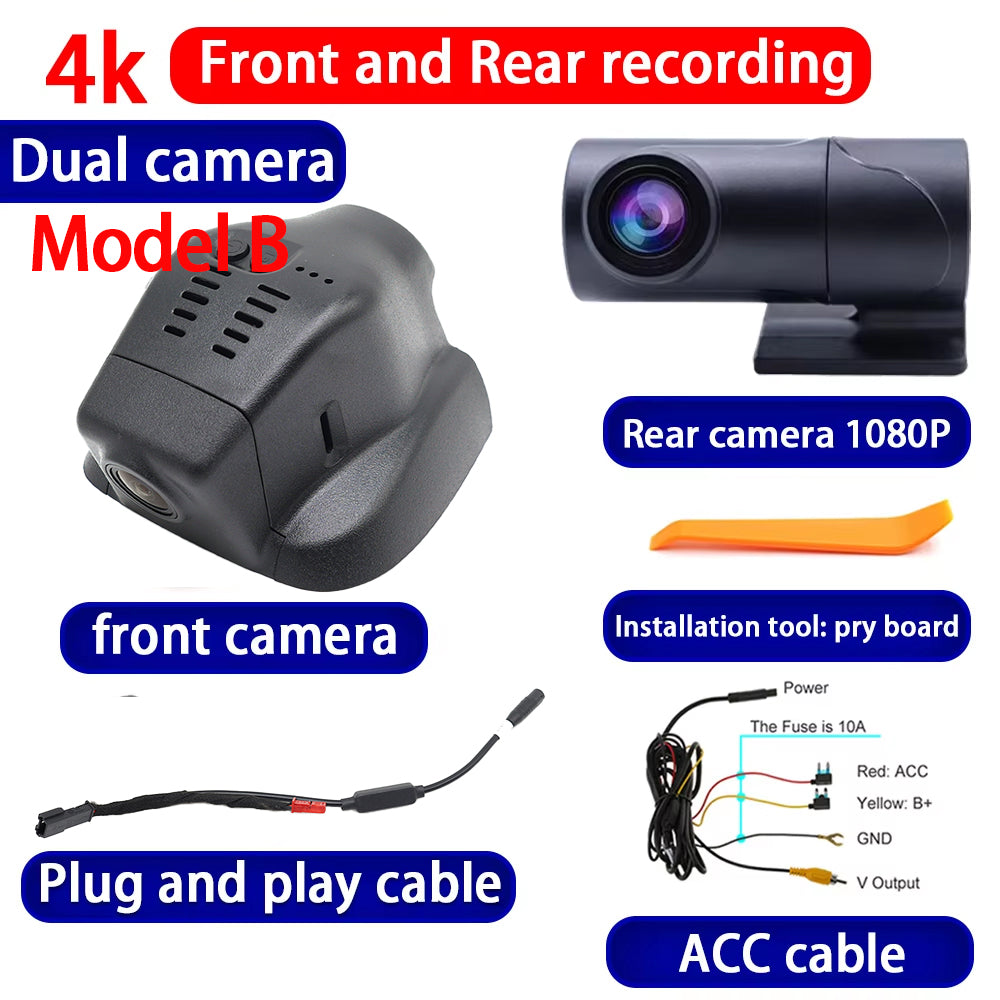 for Ford Focus 4 Mk4 2018 2019 2020 2021 2022 2023 2024 2025 4K Dash Cam Wifi Camera Video Recorder