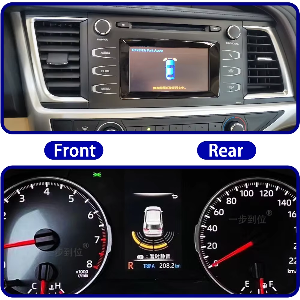 for Toyota Highlander Kluger XU50 2014 2015 2016 2017 2018 2019 OEM Car Parking Sensor Kit Buzzer Alarm Reverse Radar Detector System