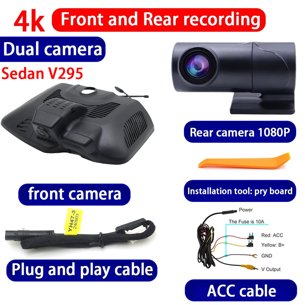 for Mercedes Benz EQE SUV Sedan X294 V295 2023 2024 2025 4K Dash Cam Wifi Camera Video Recorder