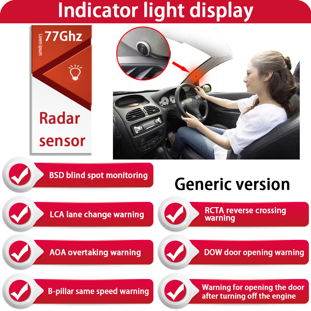 for Audi A3 S3 RS3 8P 8V 8Y 2004-2025 Side Assist Blind Spot Monitoring Detection BSM BSD System 77Ghz & 24Ghz