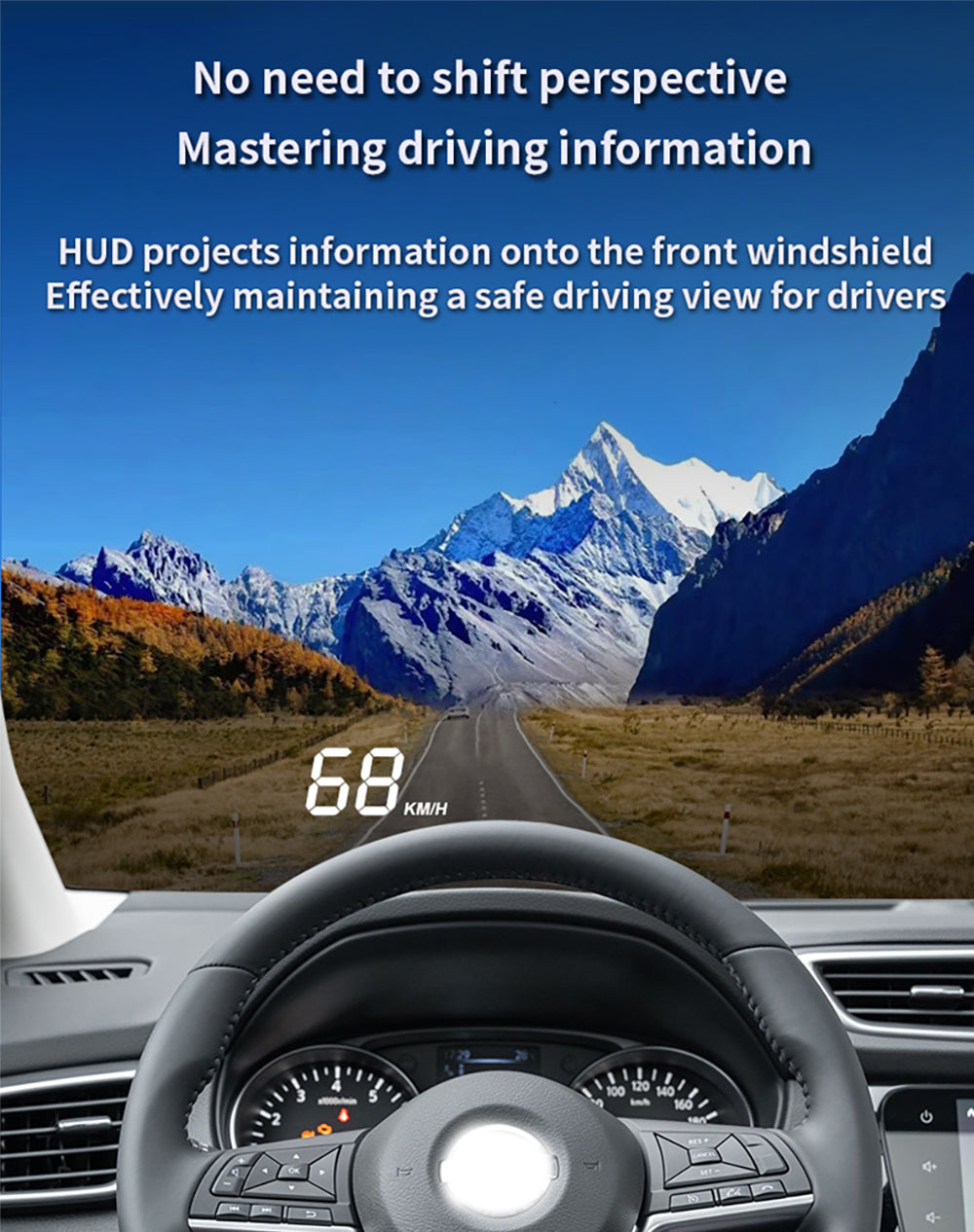 for Nissan X-Trail X Trail Rogue T33 2022-2025 Auto HUD Display Projector Alarm Head Up Display Speedometer