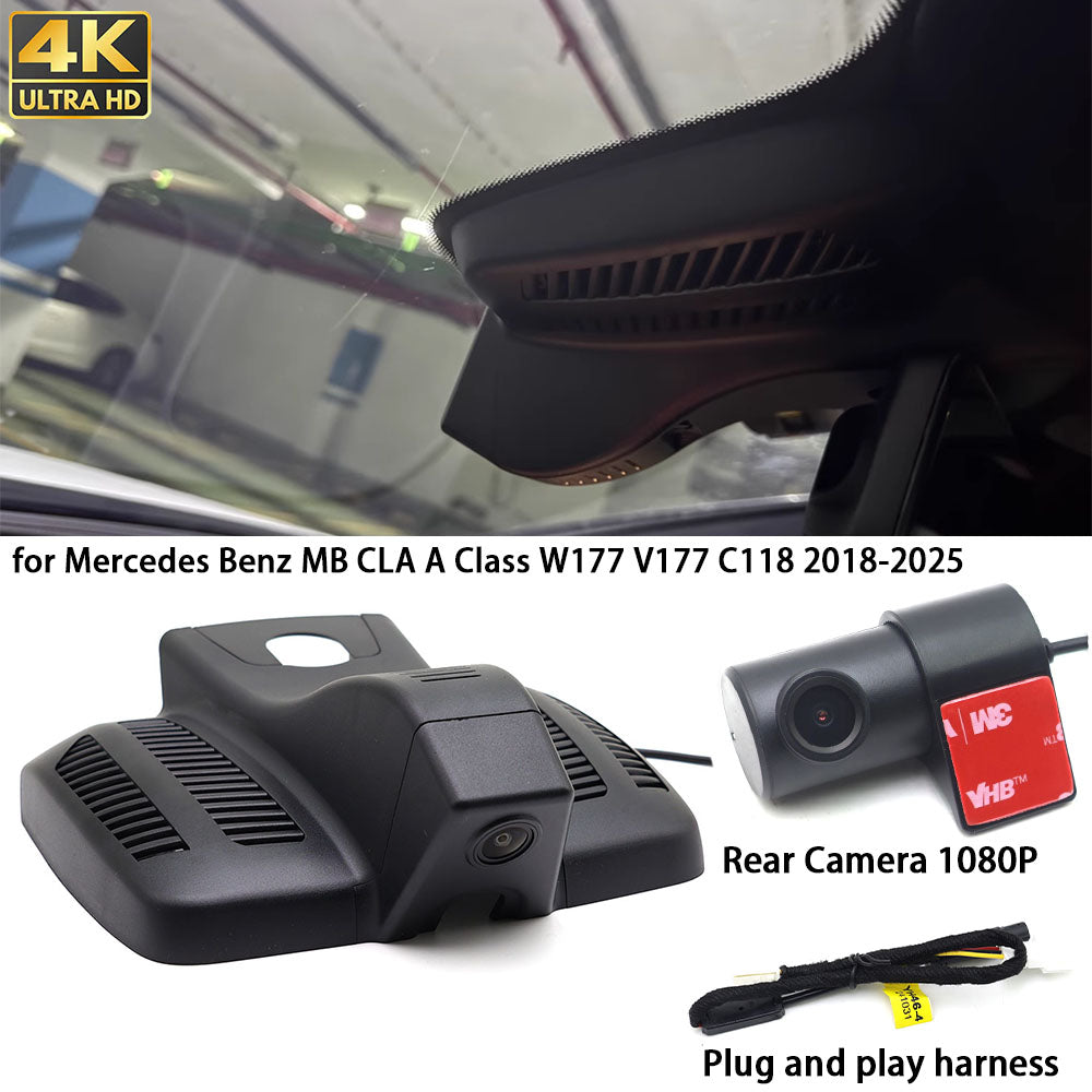 for Mercedes Benz E Class W213 S213 CLS C257 Facelift 2020-2023 4K Dash Cam Wifi Camera Video Recorder
