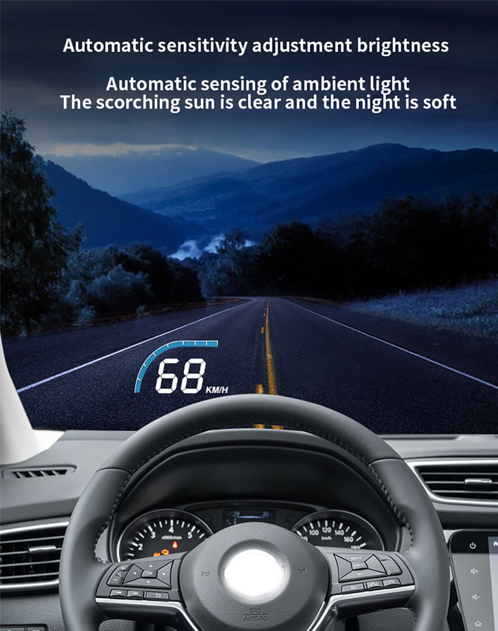 for Nissan X-Trail X Trail Rogue T33 2022-2025 Auto HUD Display Projector Alarm Head Up Display Speedometer