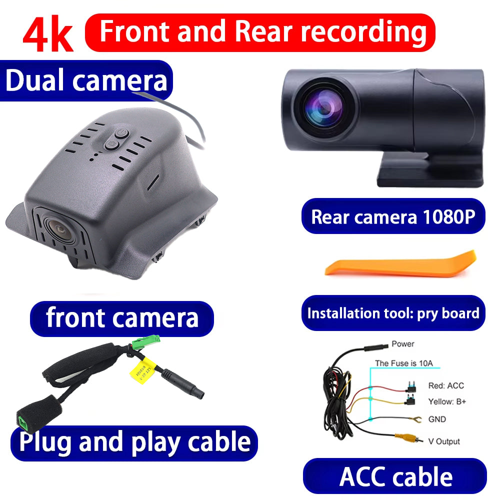 for Lynk & Co 01 2021 2022 2023 2024 2025 4K Dash Cam Wifi Camera Video Recorder