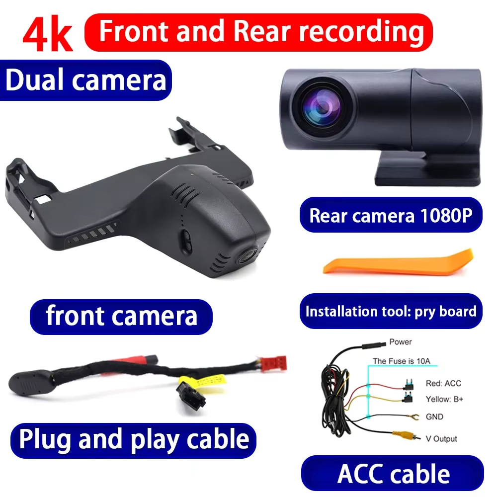 for BMW X1 U11 iX1 X6 G6 M X6M F96 X7 G07 Electric 2023-2025 4K Dash Cam Wifi Camera Video Recorder