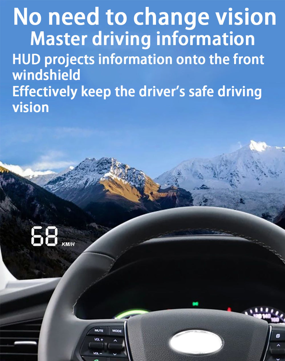 for Hyundai Sonata LF 2015 2016 2017 2018 2019 Auto HUD Display Projector Alarm Head Up Display Speedometer