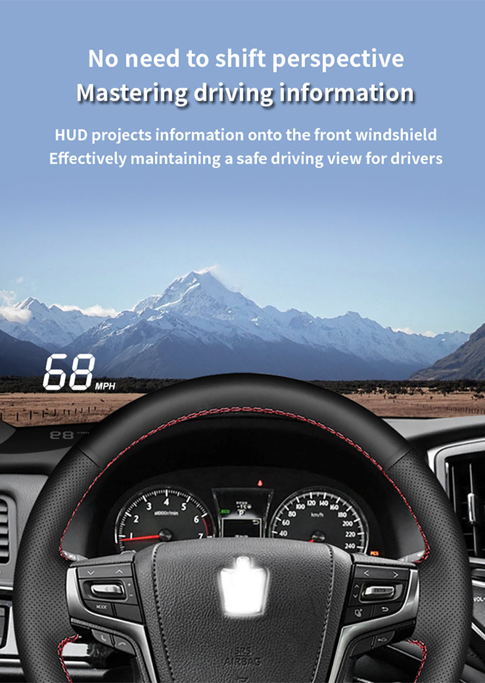 for Toyota Crown 12 Mk12 S180 2003-2008 Auto HUD Display Projector Alarm Head Up Display Speedometer