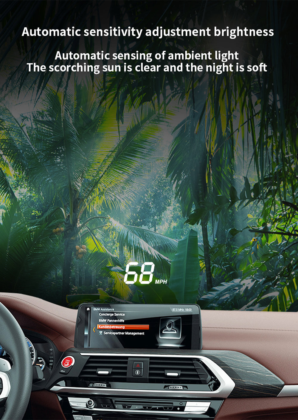 for BMW 3 4 Series F30 F31 F34 F35 F32 F33 F36 2012-2019 Auto HUD Display Projector Alarm Head Up Display Speedometer