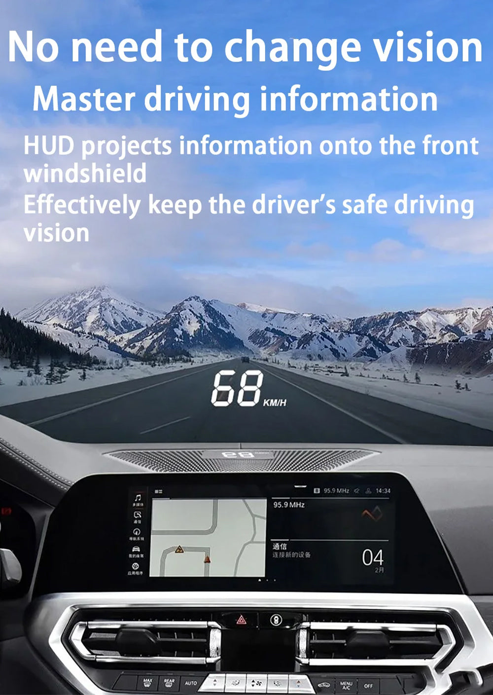 for BMW 3 4 Series G20 G21 G22 G23 G26 2019-2025 Auto HUD Display Projector Alarm Head Up Display Speedometer