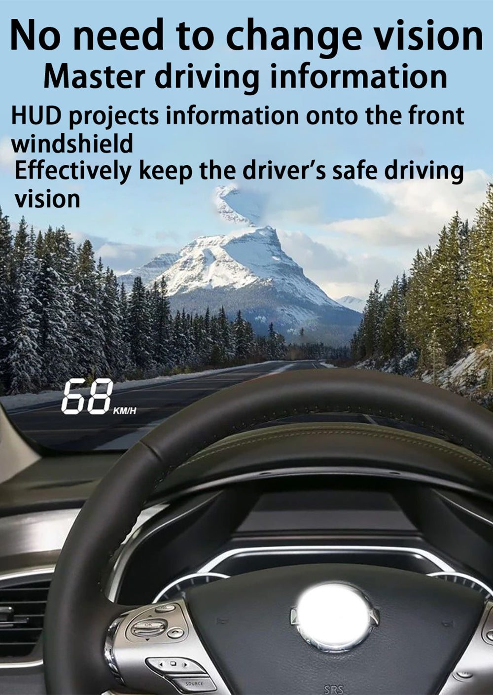 for Nissan Murano Z52 2015-2024 Auto HUD Display Projector Alarm Head Up Display Speedometer