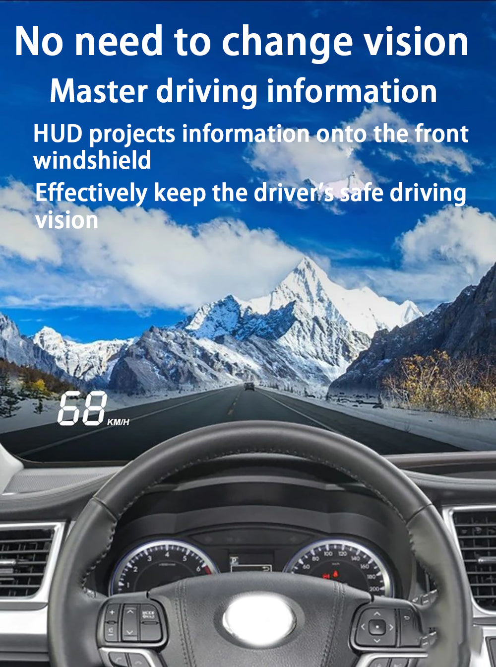 for Toyota Highlander Kluger XU40 2008–2013 Auto HUD Display Projector Alarm Head Up Display Speedometer