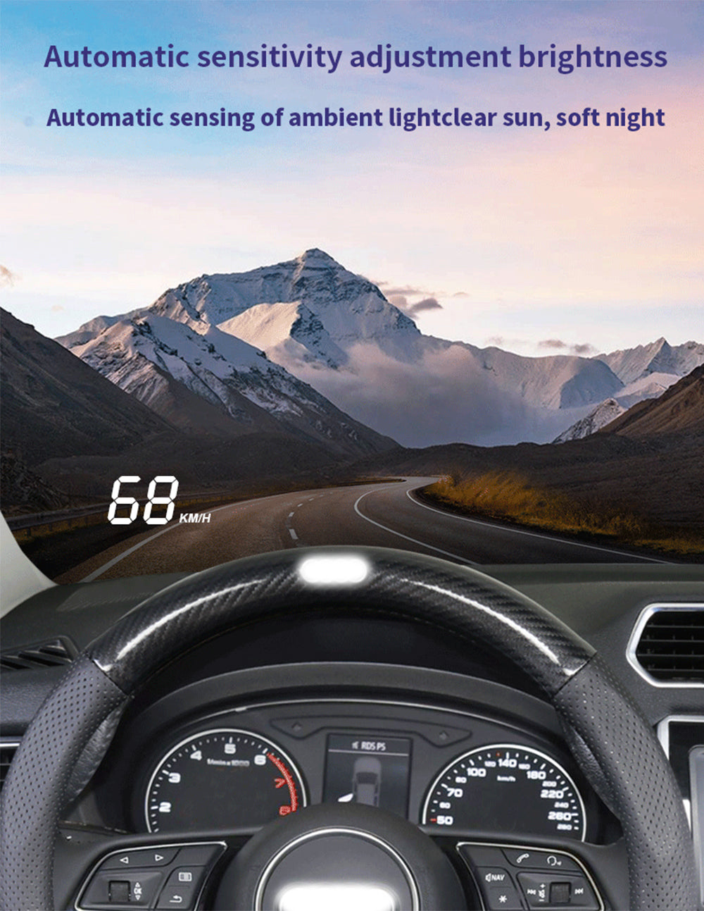 for Audi Q5 SQ5 8R 2009-2017 Auto HUD Display Projector Alarm Head Up Display Speedometer