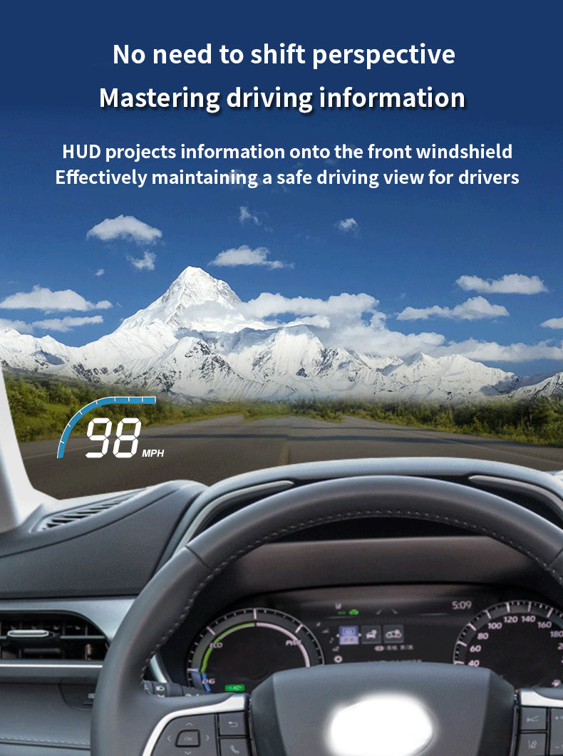 for Toyota Highlander Kluger XU70 2020-2025 Auto HUD Display Projector Alarm Head Up Display Speedometer