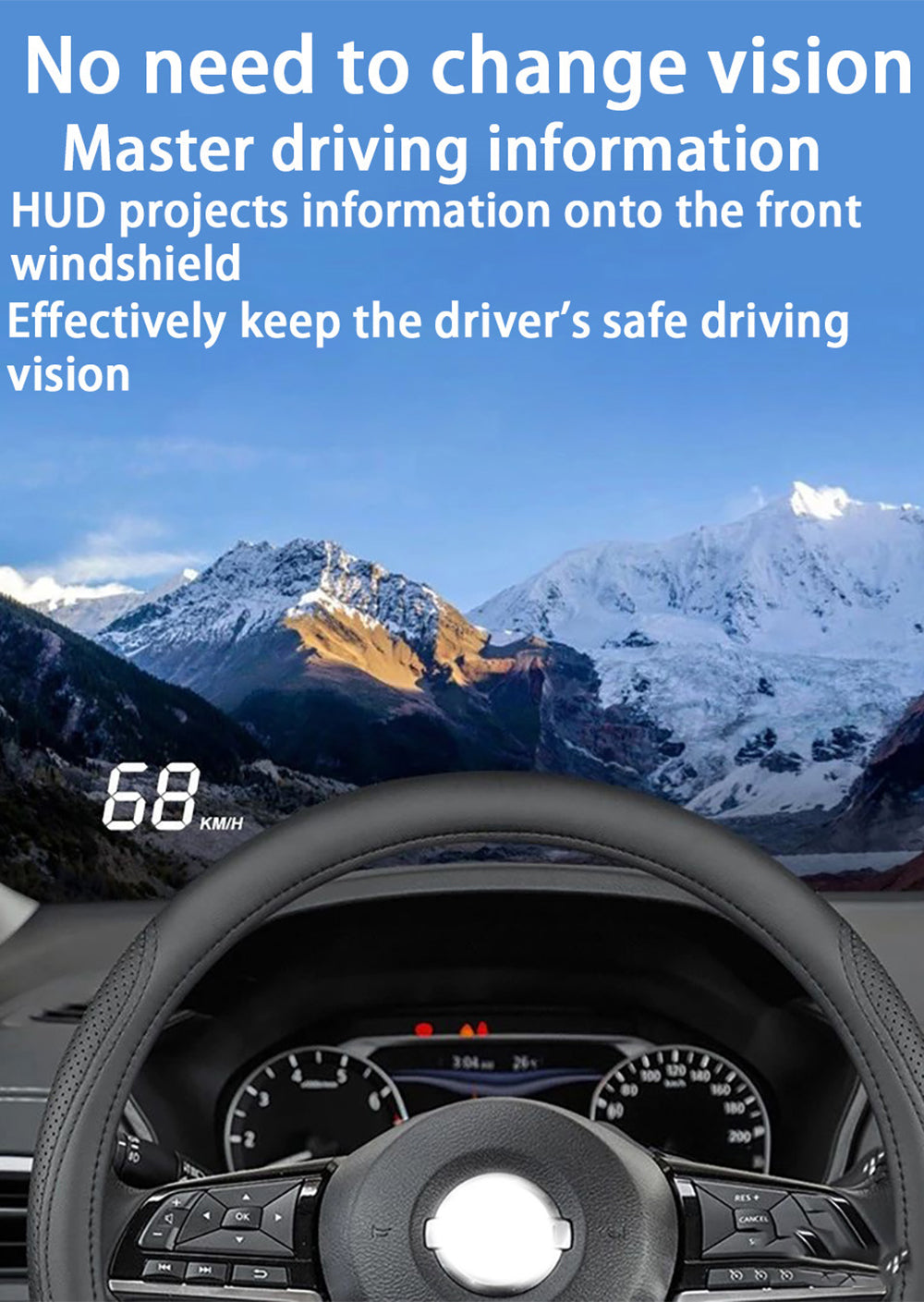 for Nissan Sylphy Sentra Pulsar B17 Tiida C12 Auto HUD Display Projector Alarm Head Up Display Speedometer